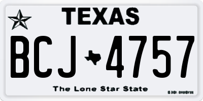 TX license plate BCJ4757