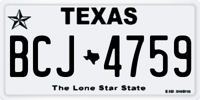 TX license plate BCJ4759