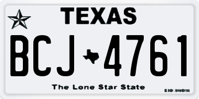 TX license plate BCJ4761