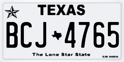 TX license plate BCJ4765