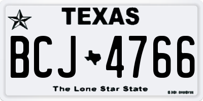 TX license plate BCJ4766