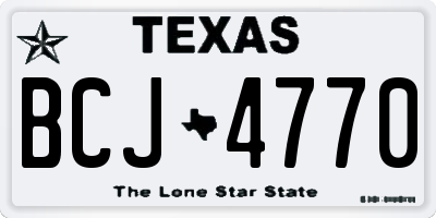 TX license plate BCJ4770