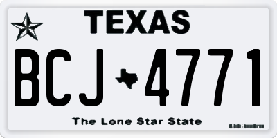 TX license plate BCJ4771