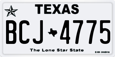 TX license plate BCJ4775