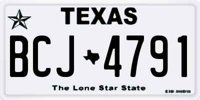 TX license plate BCJ4791