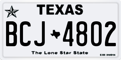 TX license plate BCJ4802