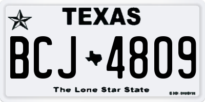 TX license plate BCJ4809