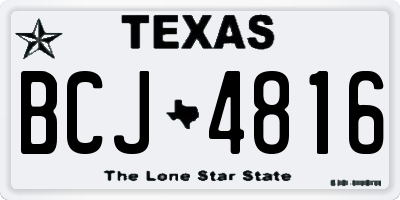 TX license plate BCJ4816