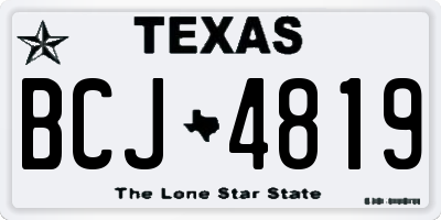 TX license plate BCJ4819