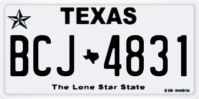TX license plate BCJ4831