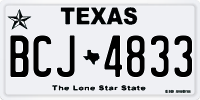 TX license plate BCJ4833