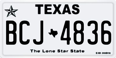 TX license plate BCJ4836
