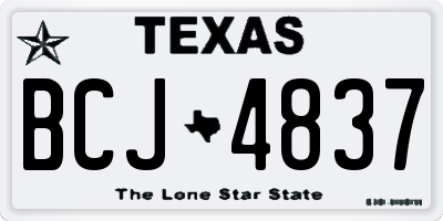 TX license plate BCJ4837