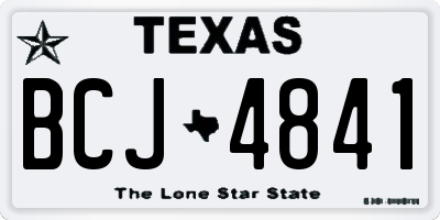 TX license plate BCJ4841