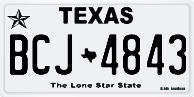 TX license plate BCJ4843
