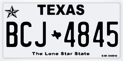 TX license plate BCJ4845