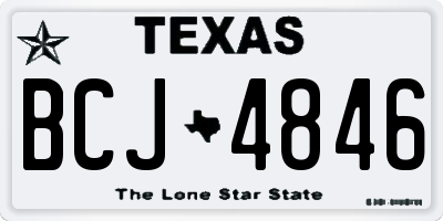 TX license plate BCJ4846
