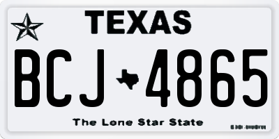 TX license plate BCJ4865