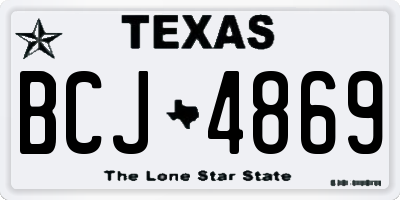 TX license plate BCJ4869