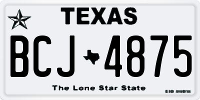 TX license plate BCJ4875