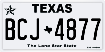 TX license plate BCJ4877