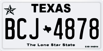TX license plate BCJ4878