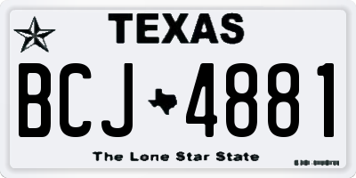 TX license plate BCJ4881