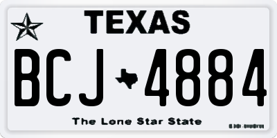 TX license plate BCJ4884