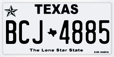 TX license plate BCJ4885