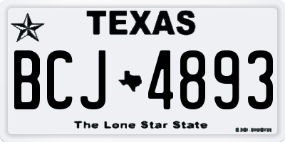TX license plate BCJ4893
