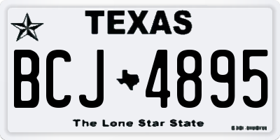 TX license plate BCJ4895
