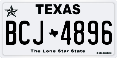 TX license plate BCJ4896