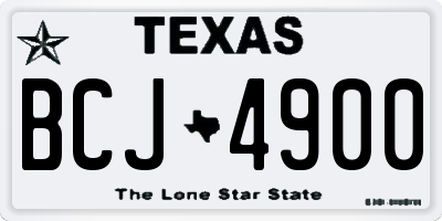 TX license plate BCJ4900