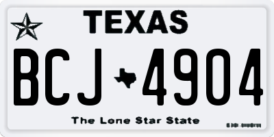 TX license plate BCJ4904