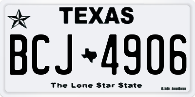 TX license plate BCJ4906