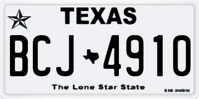 TX license plate BCJ4910