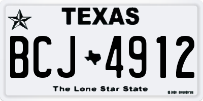 TX license plate BCJ4912