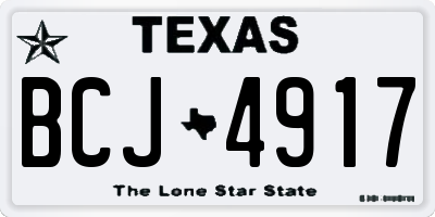TX license plate BCJ4917