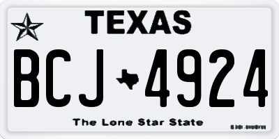 TX license plate BCJ4924