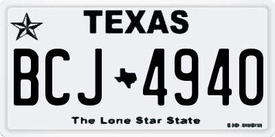 TX license plate BCJ4940