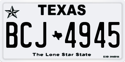 TX license plate BCJ4945