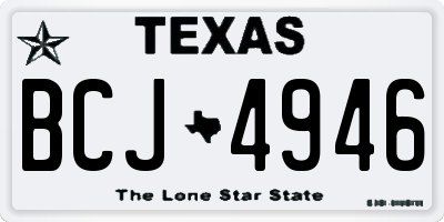 TX license plate BCJ4946
