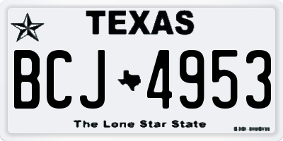 TX license plate BCJ4953