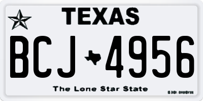 TX license plate BCJ4956