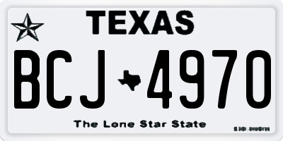 TX license plate BCJ4970