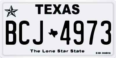 TX license plate BCJ4973