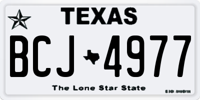 TX license plate BCJ4977