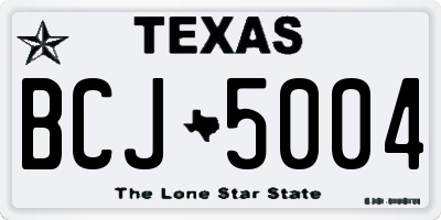 TX license plate BCJ5004