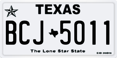 TX license plate BCJ5011