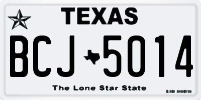 TX license plate BCJ5014